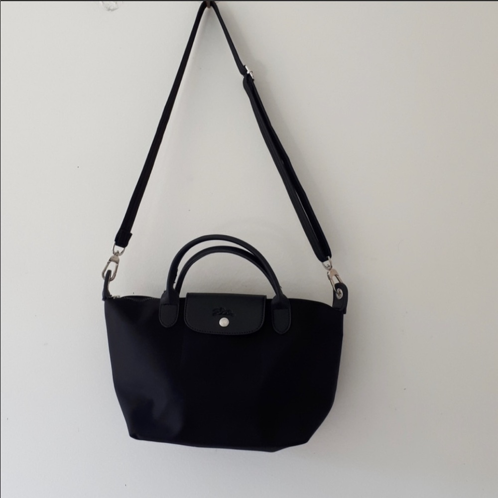 Lonchamp Black CrossBody Nylon Bag Néo